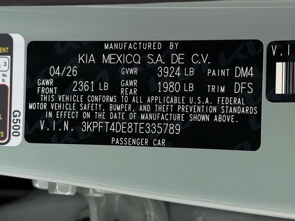 2026 Kia K4 LXS