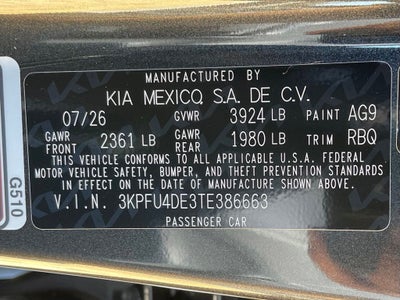 2026 Kia K4 EX