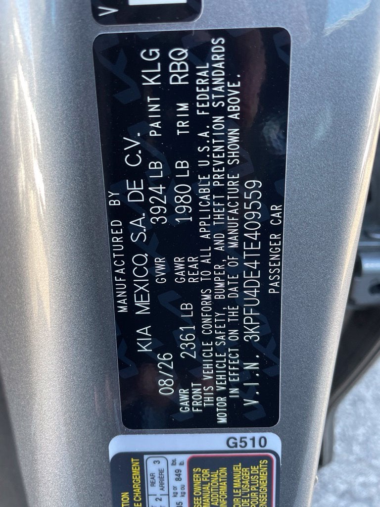 2026 Kia K4 EX