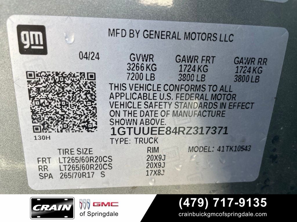 2024 GMC Sierra 1500 AT4 Premium Package