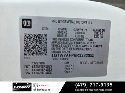 2024 GMC Savana 2500 Work Van