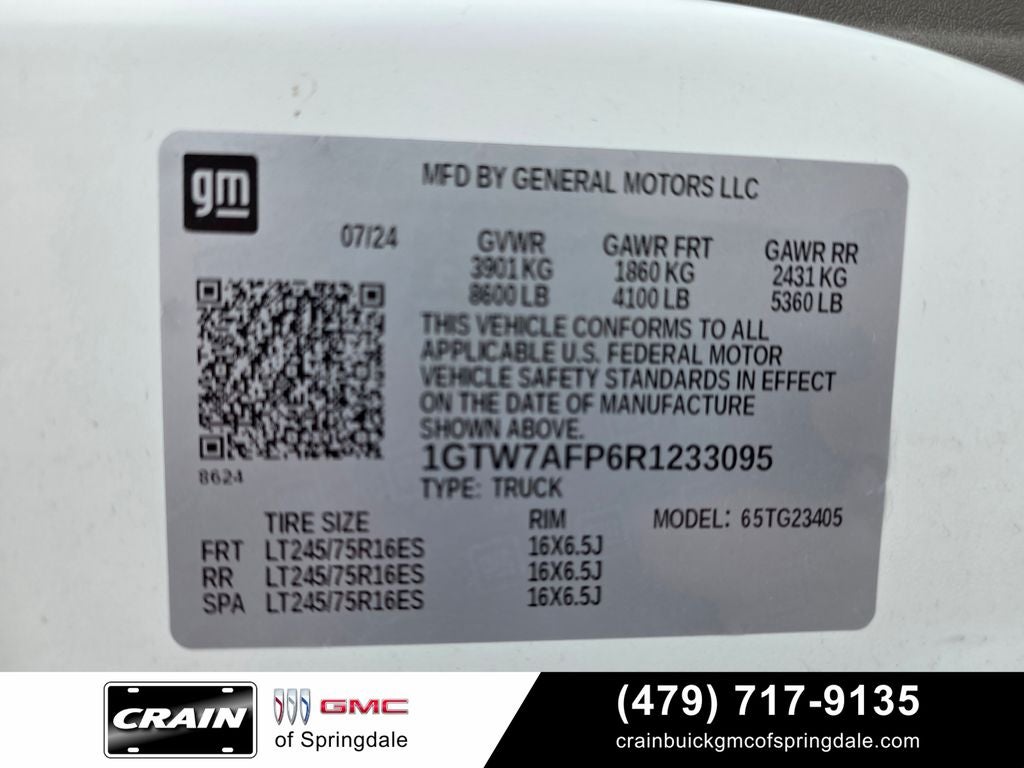 2024 GMC Savana 2500 Work Van