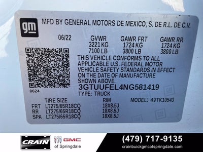 2022 GMC Sierra 1500 AT4X