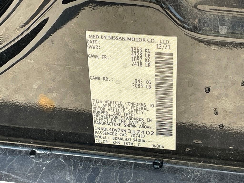 2022 Nissan Altima 2.5 SV
