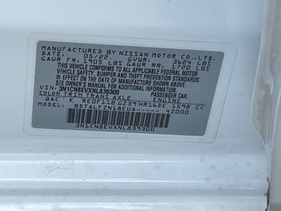 2022 Nissan Versa SV